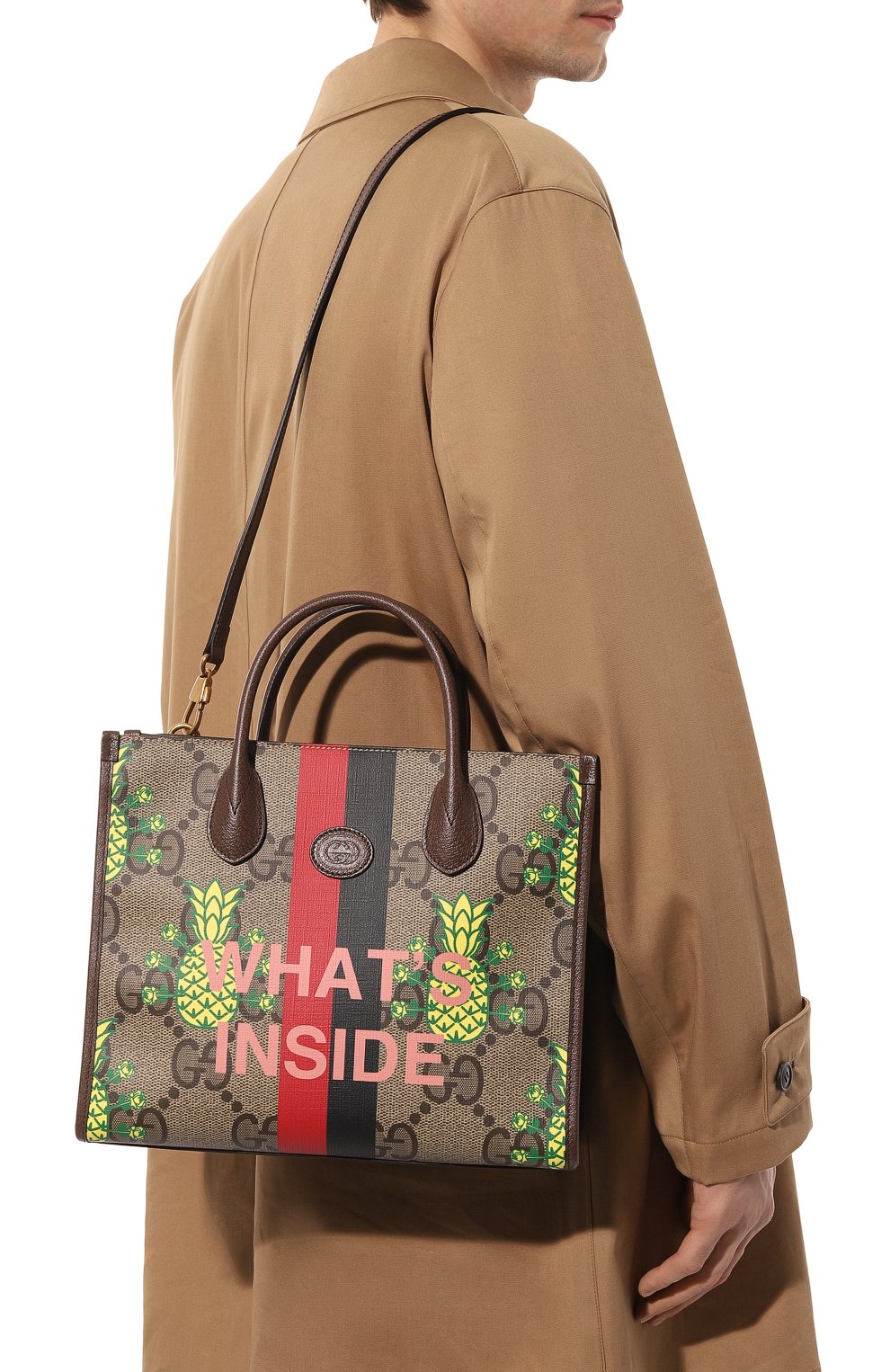 Сумка-тоут gucci pineapple GUCCI разноцветного цвета по цене 223200 руб., арт. 659983 URRAT, фото 8 Сумка-тоут gucci pineapple GUCCI, арт. 659983 URRAT, фото 8