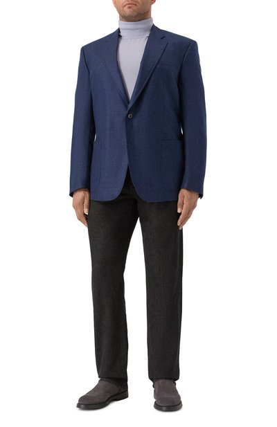 Шерстяной пиджак STEFANO RICCI темно-синего цвета по цене 857500 руб., арт. S1RF4322T0/WK002T/60, фото 3 Шерстяной пиджак STEFANO RICCI, арт. S1RF4322T0/WK002T/60, фото 3