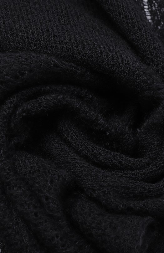 Шарф из шерсти и шелка Ann Demeulemeester B0013332/KN070 Чёрный  B0013332/KN070 Фото 3