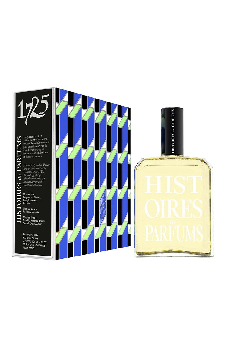 Мужской парфюмерная вода 1725 (120ml) HISTOIRES DE PARFUMS бесцветного цвета, арт. 1725BF | Фото 2 (Региональные ограничения белый список (Axapta Mercury): Не проставлено; Нос: Не проставлено; Тип продукта - парфюмерия: Парфюмерная вода; Тип аромата: Фужерный; Ограничения доставки: flammable)