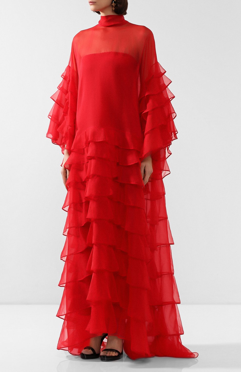 Шелковое платье VALENTINO, арт. SB3VD9701C8, фото 3