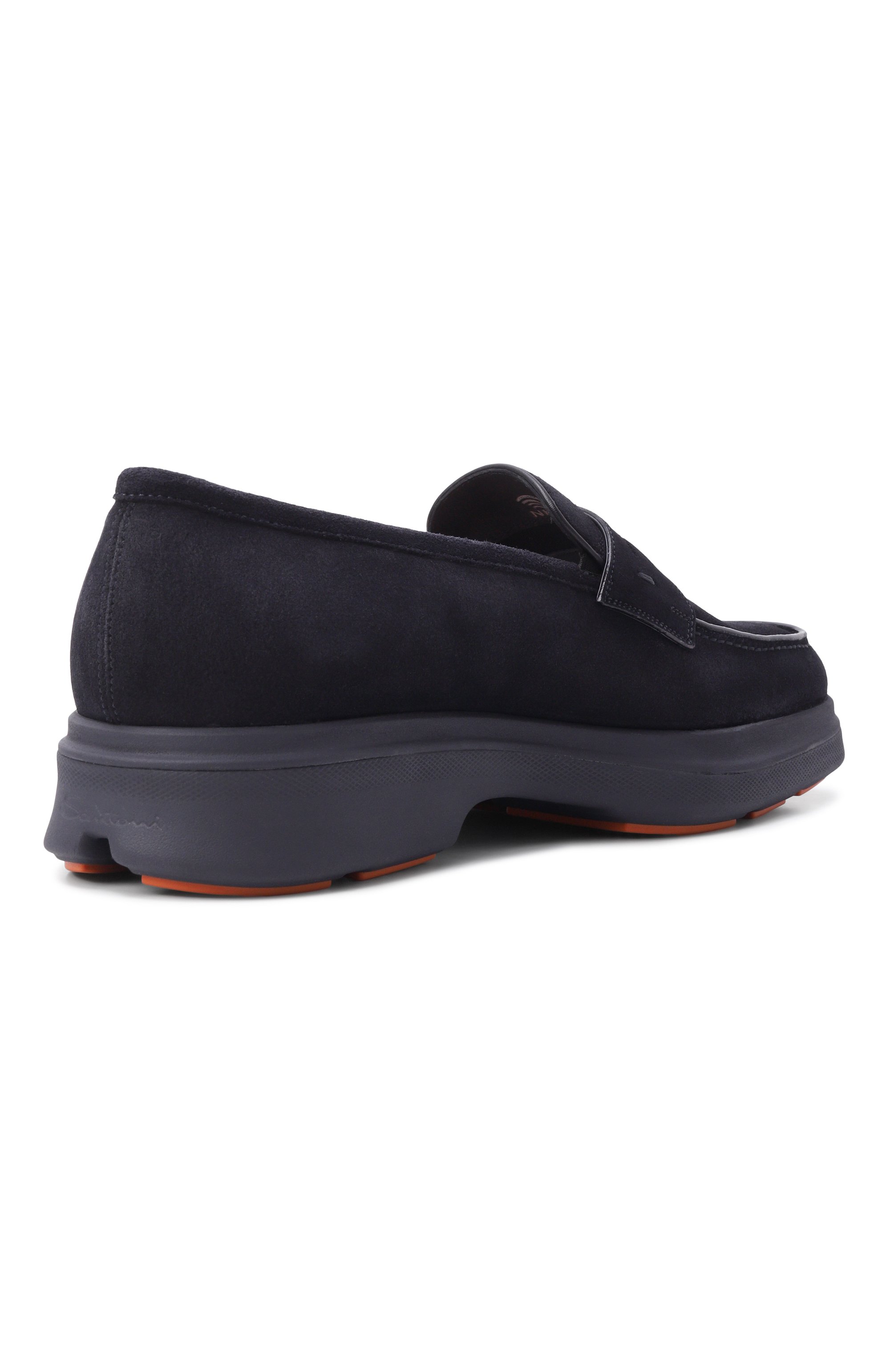 Замшевые пенни-лоферы SANTONI, арт. MGEG19238BLASR0V, фото 4