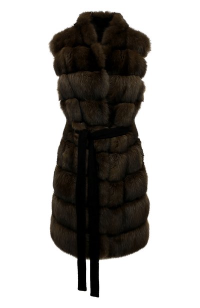 Женский жилет из меха соболя KITON, арт. D46585X04R72