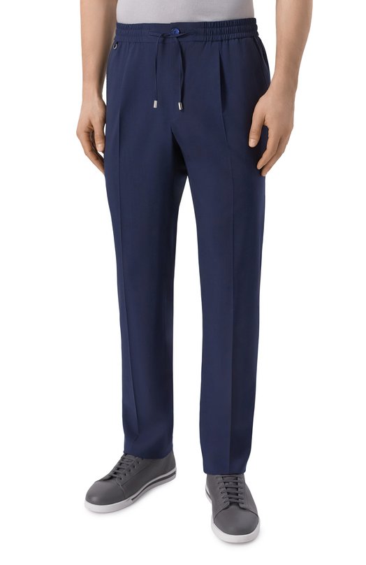 Шерстяные брюки Stefano Ricci M1T6100202/W0008U Синий  M1T6100202/W0008U Фото 3