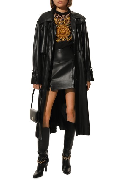 Хлопковая футболка VERSACE JEANS COUTURE, арт. 72HAH6A3-72DP613 PLACED JERSEY C0 PANEL LE0 BAR0QU, фото 2