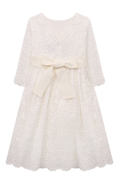 Хлопковое платье IL GUFO белого цвета по цене 42450 руб., арт. PATVL02LC5046/4A-6A, фото 2 Хлопковое платье IL GUFO, арт. PATVL02LC5046/4A-6A, фото 2