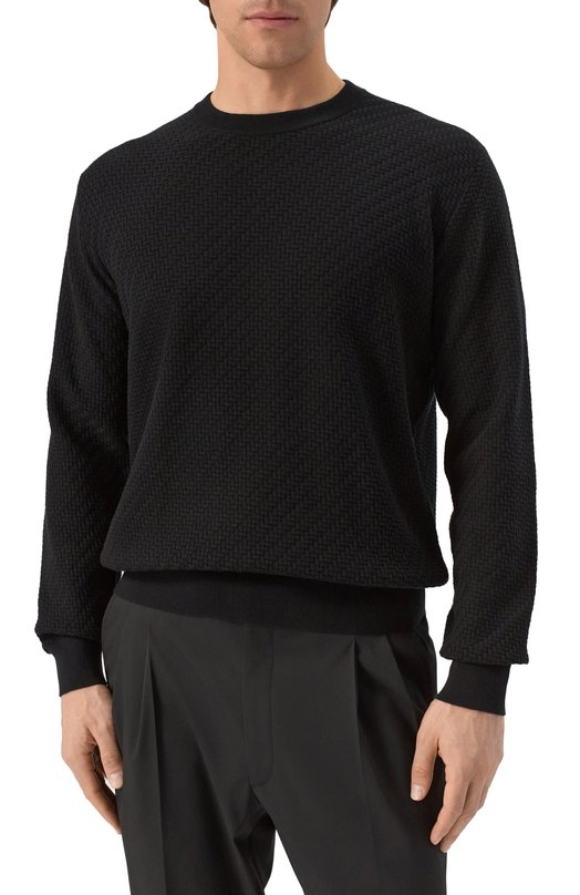 Джемпер из хлопка и шелка Brioni UMQ90L/PAK22 Чёрный  UMQ90L/PAK22 Фото 3