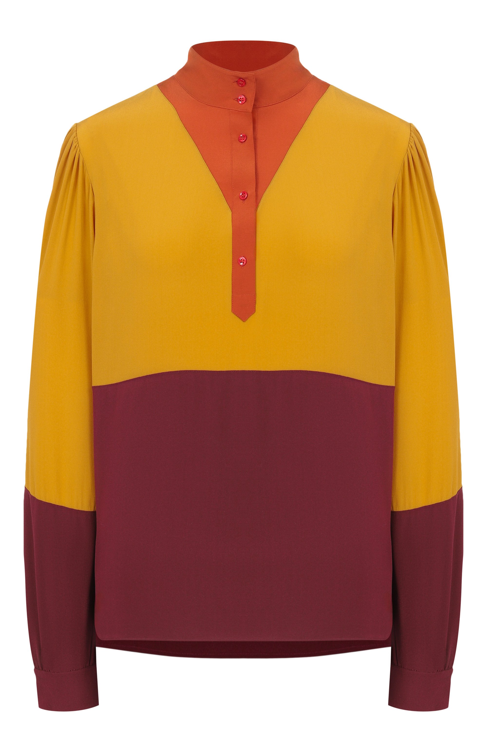 Шелковая блузка SAINT LAURENT, арт. 857185/Y100W, фото 1