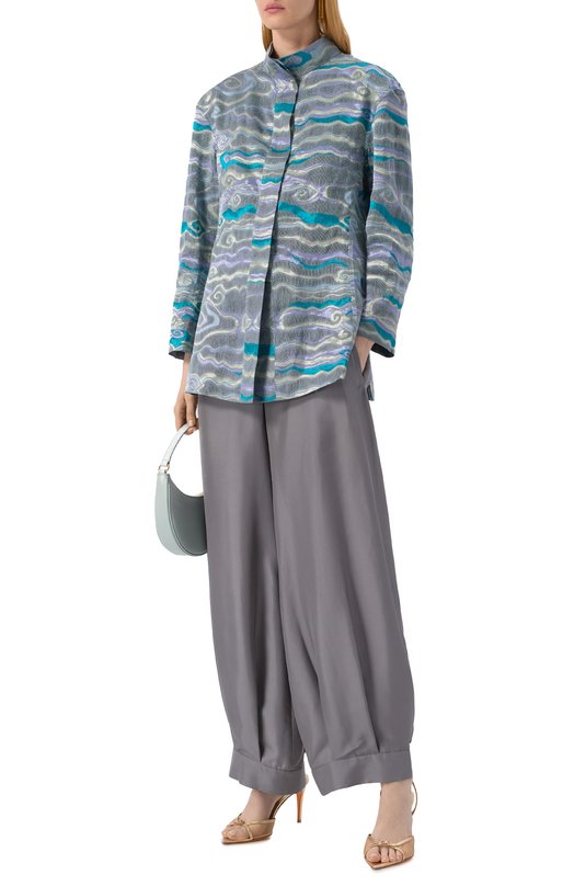 Атласные брюки Giorgio Armani GW000642/TE14164 Серый  GW000642/TE14164 Фото 2