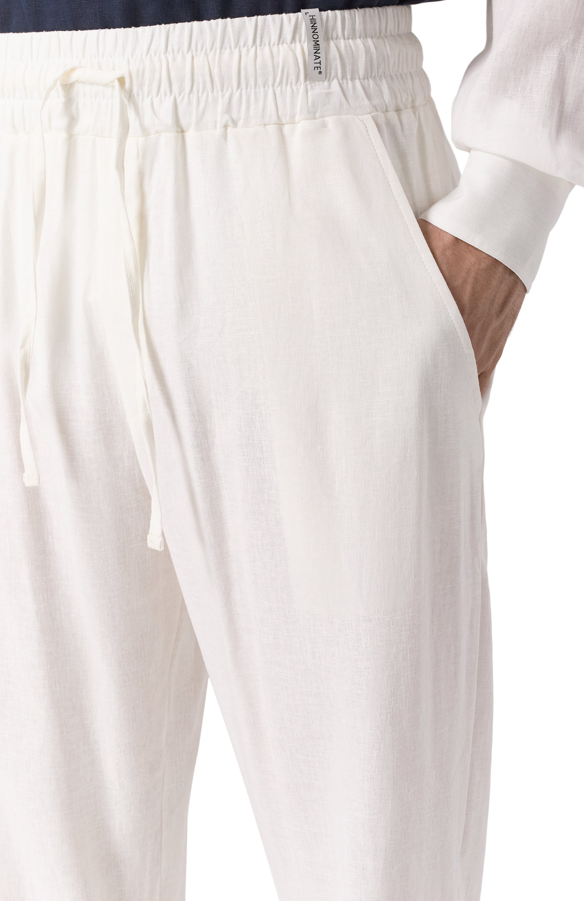 Брюки изо льна и вискозы HINNOMINATE, арт. HMABM01349, фото 5