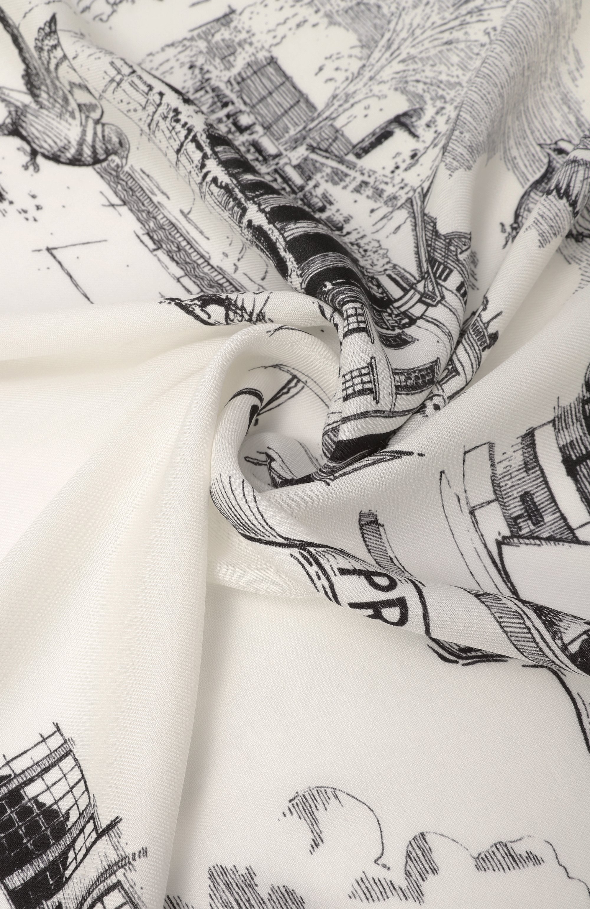 Палантин из шелка и шерсти BURBERRY, арт. 8111251, фото 3