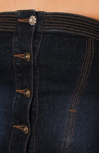 Джинсовый топ VERSACE JEANS COUTURE, арт. 73HAM250-73DP250 D STR INDIG SL0UCHY24/DW042D08, фото 5