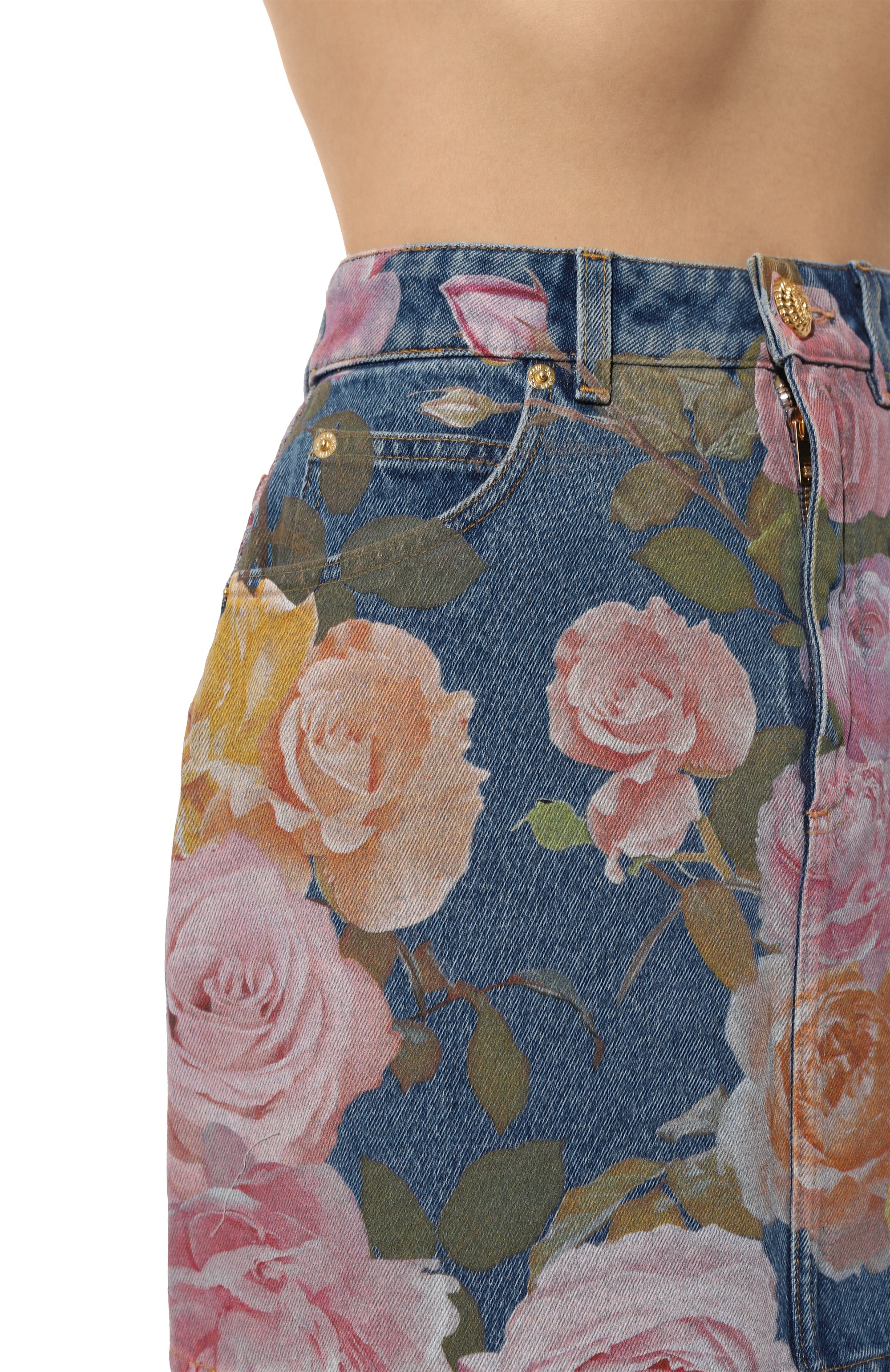 Джинсовая юбка BALMAIN, арт. CF0LA401/DE30, фото 5