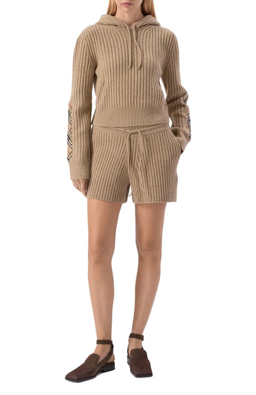 Шерстяные шорты Burberry 8121146 Бежевый  8121146 Фото 2