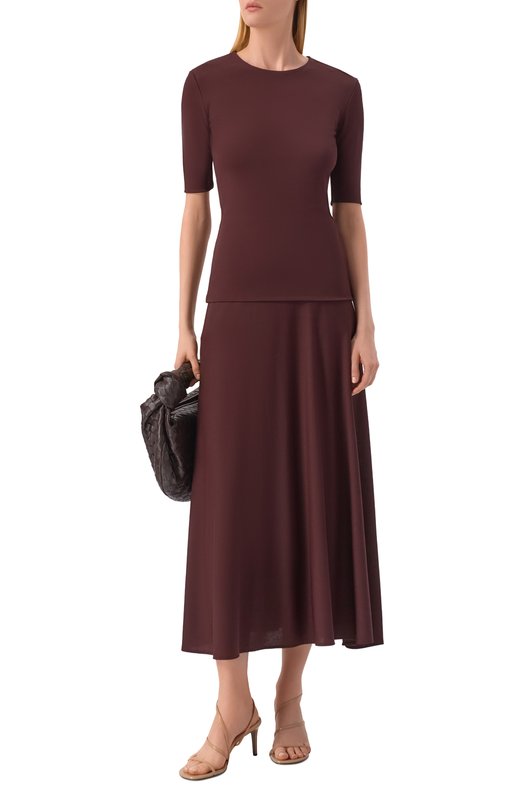 Пуловер из вискозы Jil Sander J04NC0002/J65016 Бордовый  J04NC0002/J65016 Фото 2