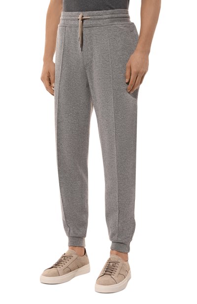 Джоггеры из кашемира и хлопка BRUNELLO CUCINELLI, арт. MM8323263G, фото 3