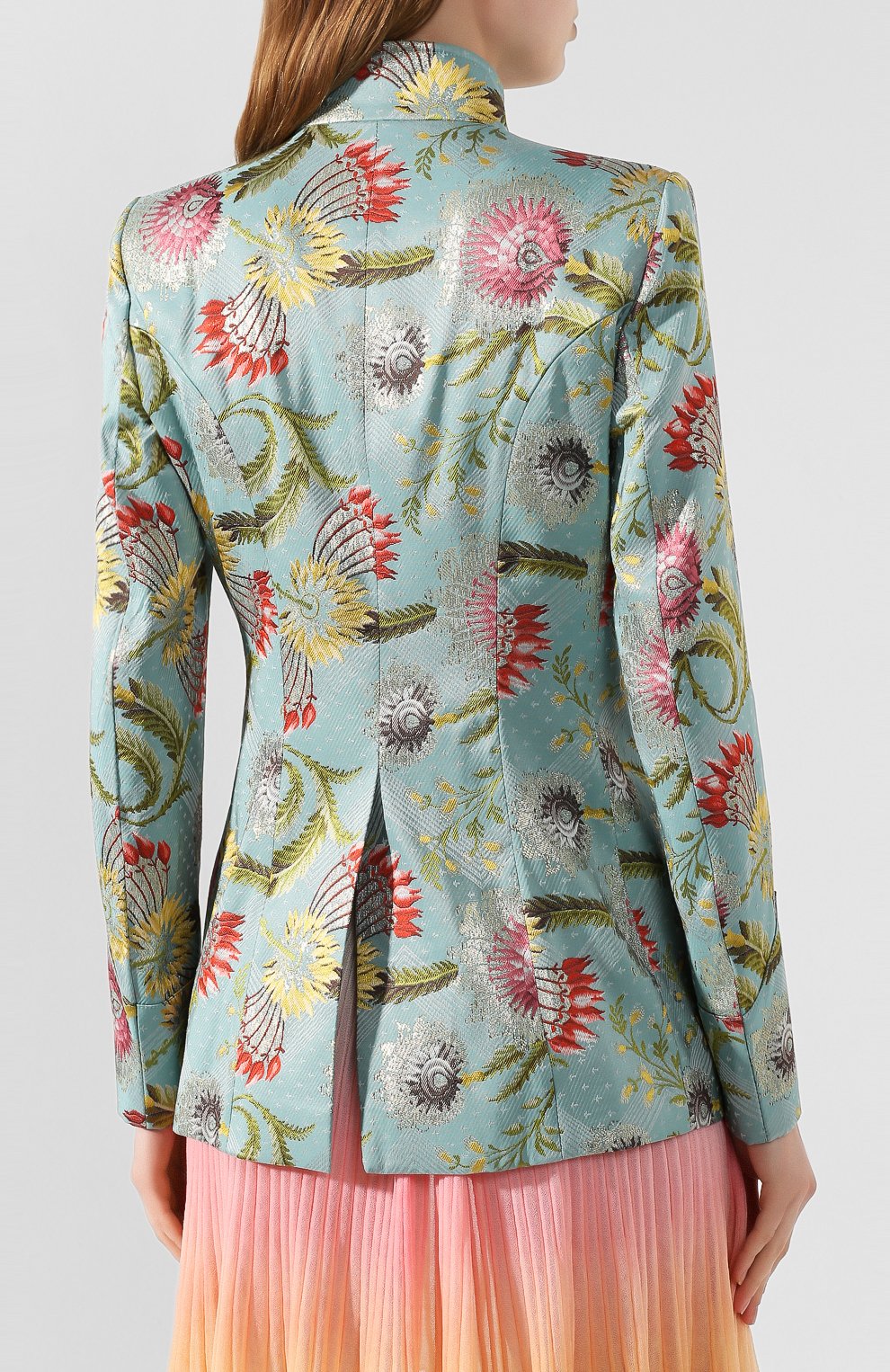 Жакет DRIES VAN NOTEN голубого цвета по цене 199500 руб., арт. 201-10424-9058, фото 4 Жакет DRIES VAN NOTEN, арт. 201-10424-9058, фото 4