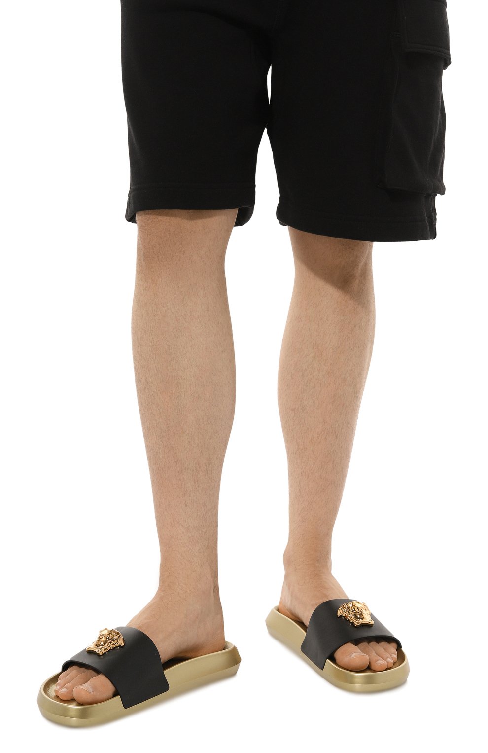 Кожаные шлепанцы VERSACE, арт. 1010643/DV46G, фото 3