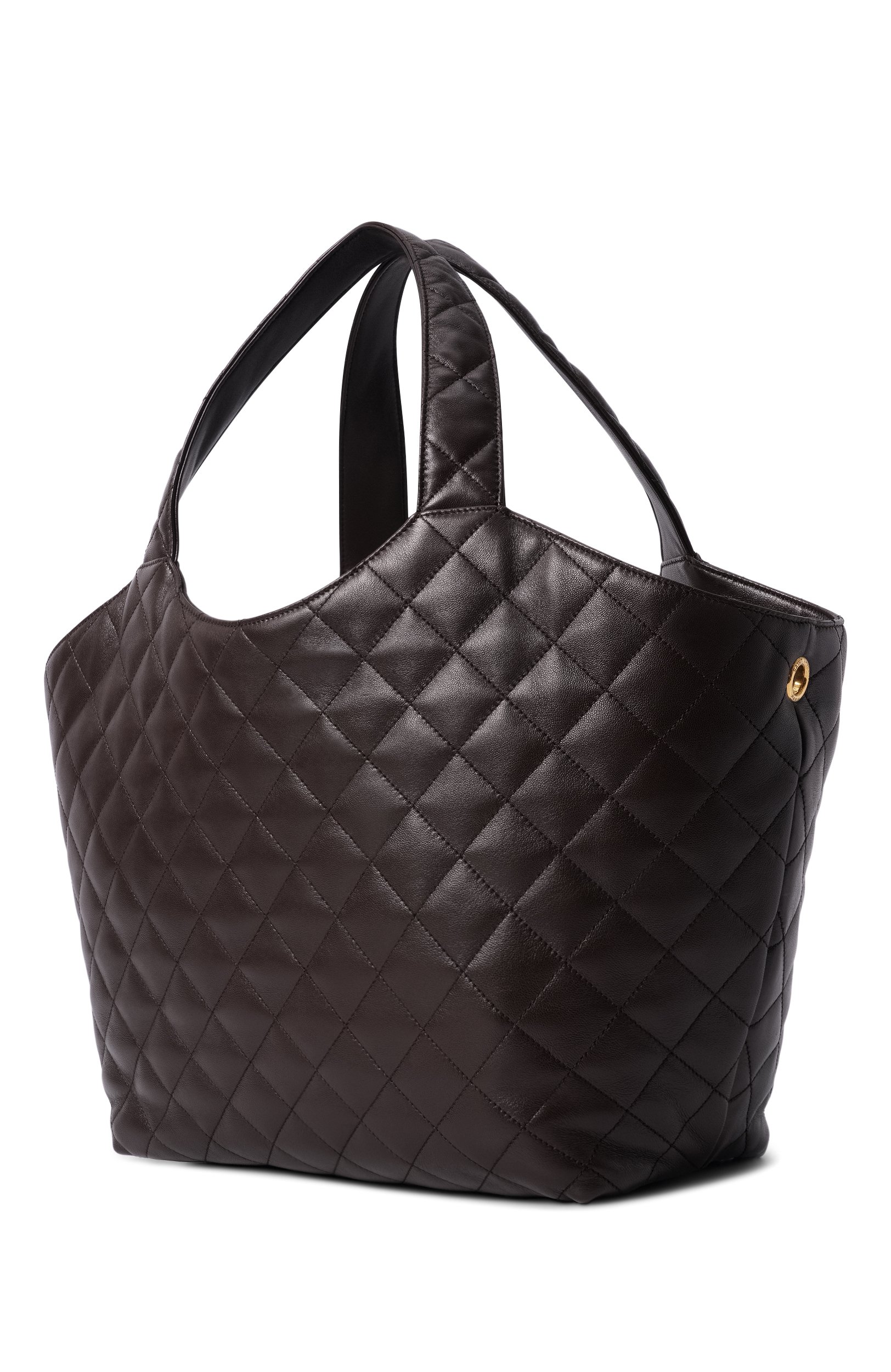 Сумка-тоут icare medium SAINT LAURENT темно-коричневого цвета по цене 599500 руб., арт. 871494/AAANG, фото 4 Сумка-тоут icare medium SAINT LAURENT, арт. 871494/AAANG, фото 4