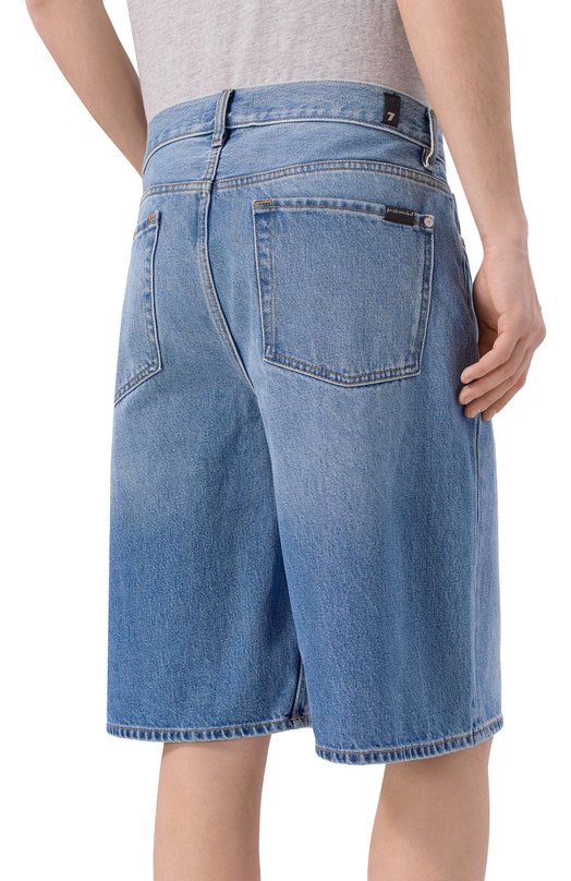 Джинсовые шорты 7 For All Mankind 7TI00E35-1DS Голубой  7TI00E35-1DS Фото 4