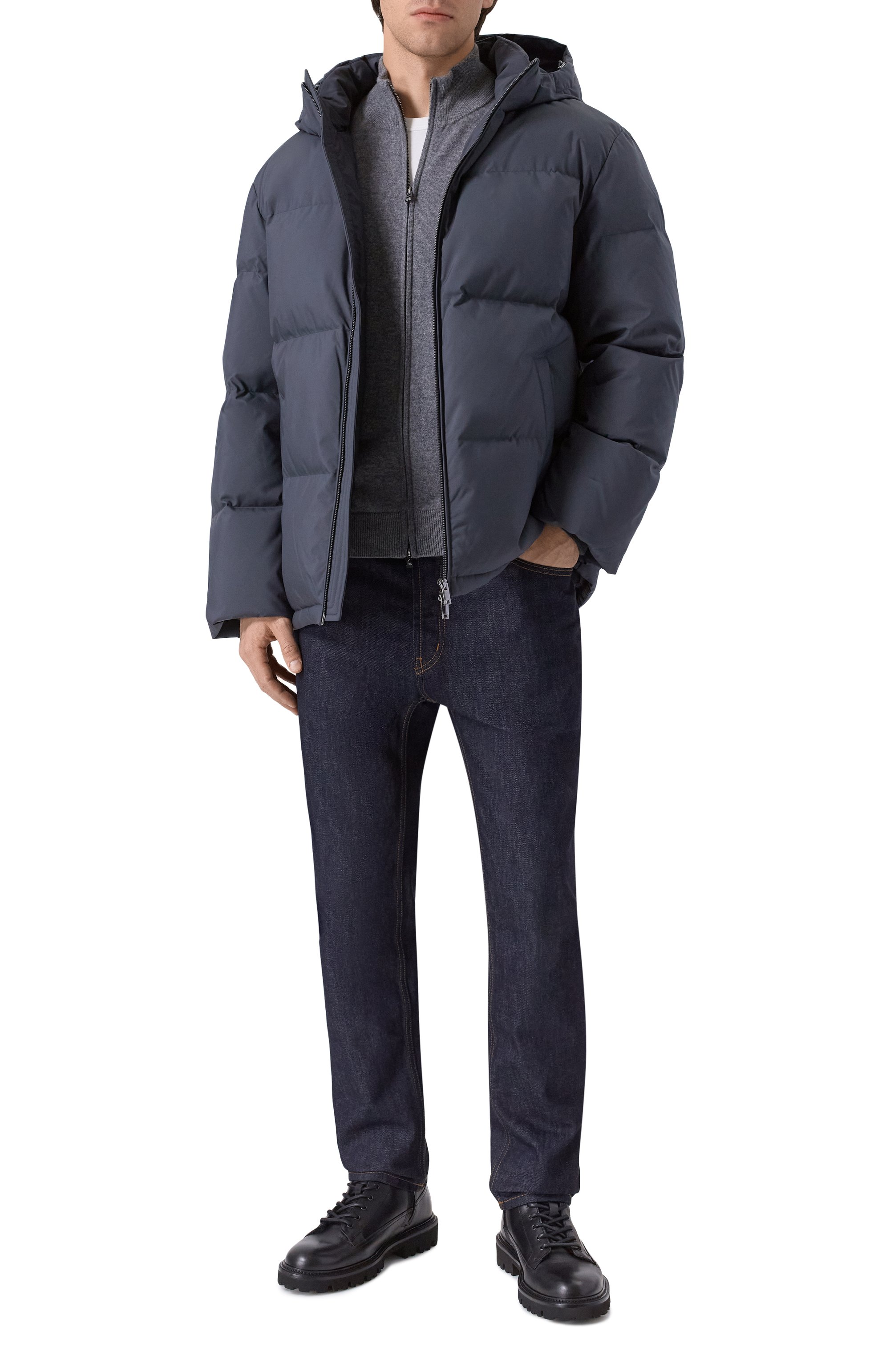 Пуховик onega 12 STOREEZ темно-серого цвета по цене 47000 руб., арт. 134080, фото 2 Пуховик onega 12 STOREEZ, арт. 134080, фото 2