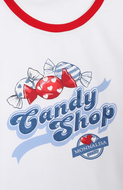 Хлопковая футболка MONNALISA, арт. 11G610, фото 3