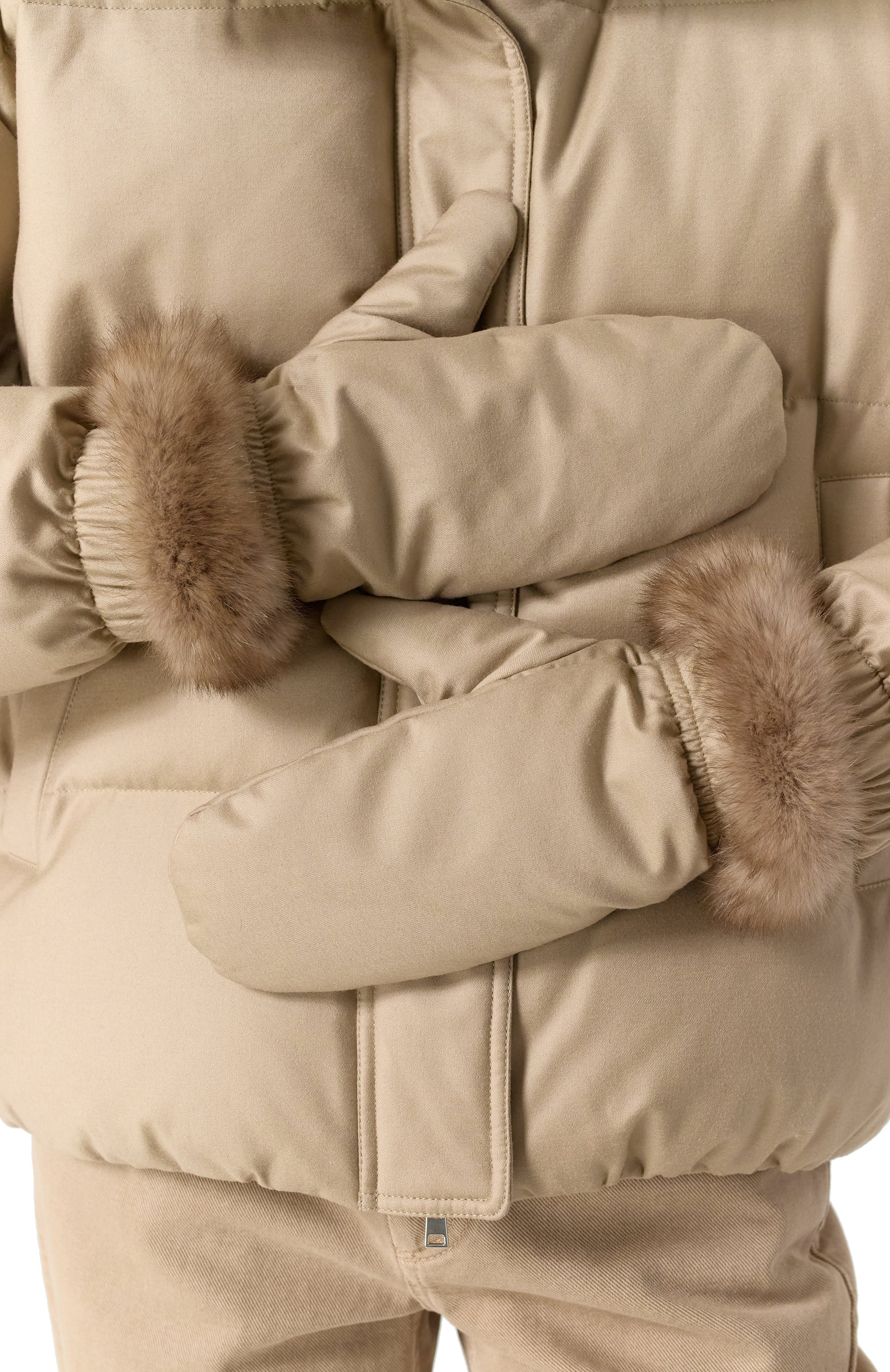 Пуховик с отделкой из соболя YVES SALOMON, арт. 24WYV02766W02W, фото 8