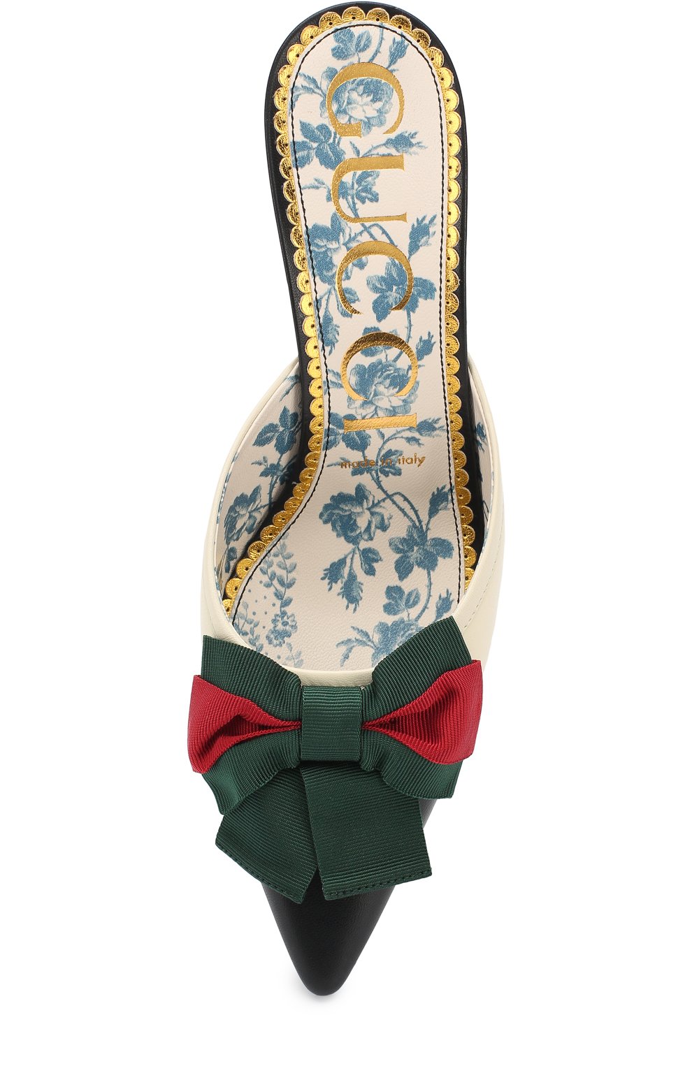 Кожаные мюли с бантом на шпильке GUCCI, арт. 519569/0HEC0, фото 5