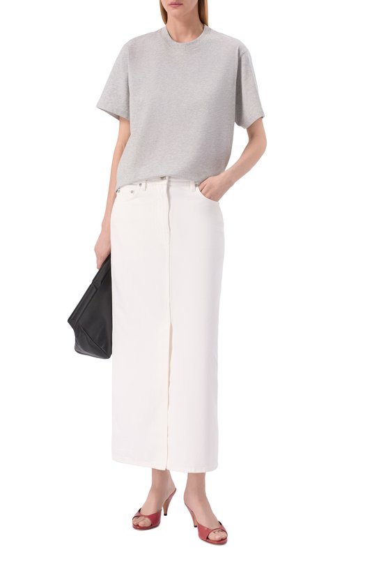 Хлопковая футболка Loulou de Saison TELANT0 LDS Серый  TELANT0 LDS Фото 2