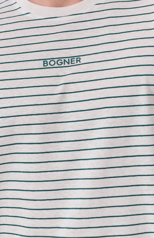 Футболка из хлопка и льна Bogner 58189486 Разноцветный  58189486 Фото 5