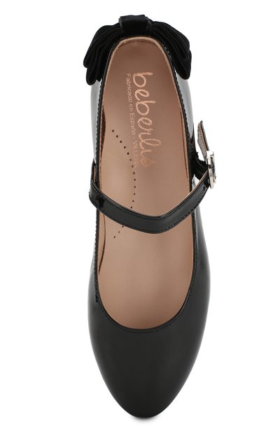 Лаковые балетки с ремешком BEBERLIS черного цвета по цене 6820 руб., арт. 21101/35-38, фото 4 Лаковые балетки с ремешком BEBERLIS, арт. 21101/35-38, фото 4