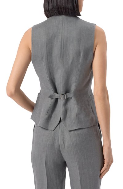 Жилет из вискозы и льна ANTONELLI FIRENZE, арт. M3036N/974, фото 4