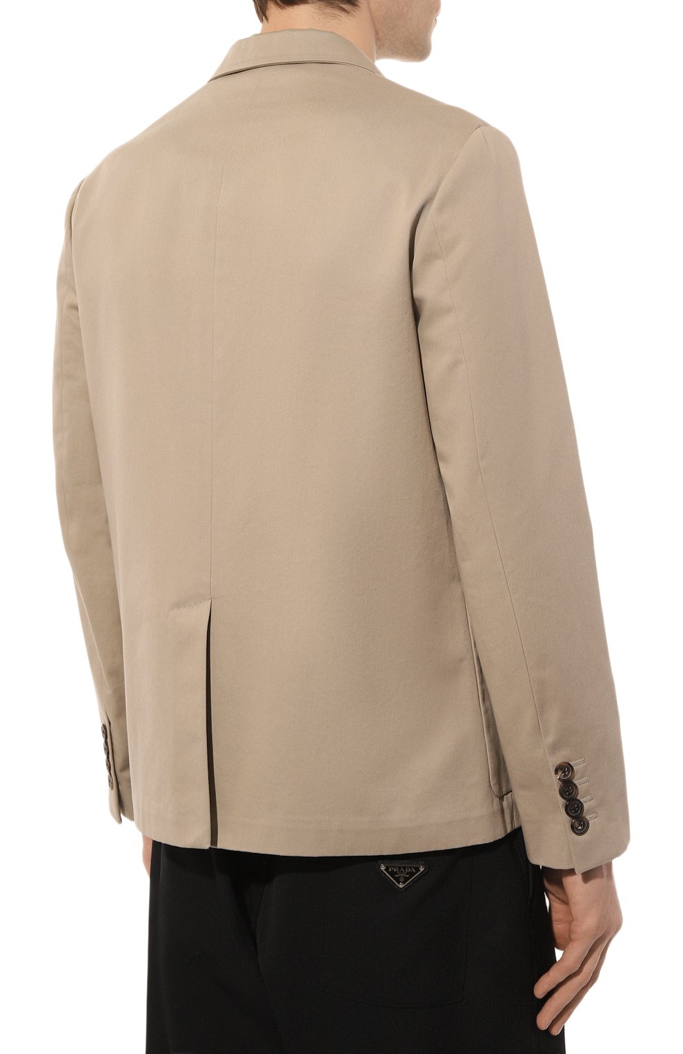 Хлопковый пиджак PRADA, арт. UGM143-1YOK-F0F24-211, фото 4