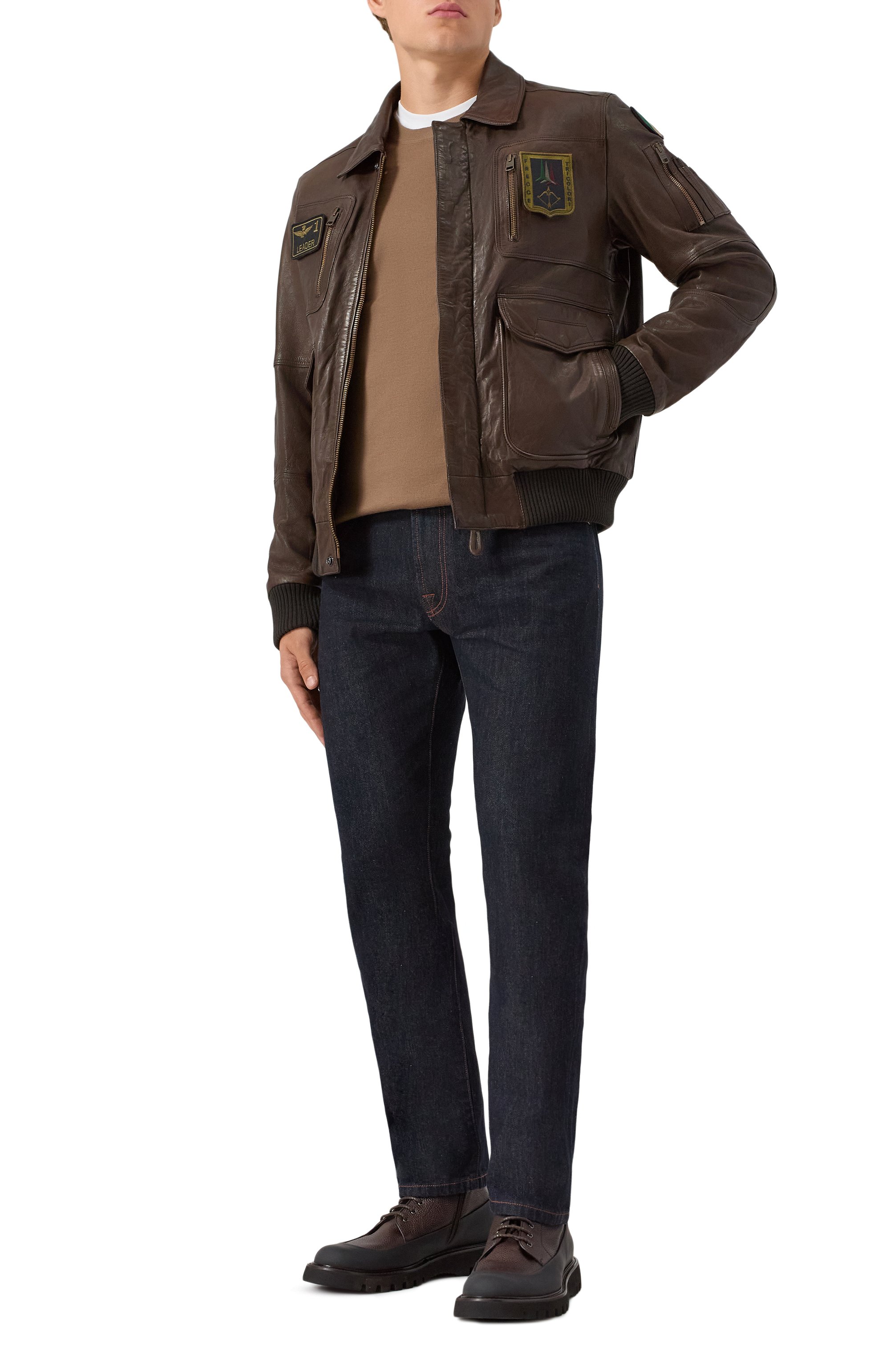 Кожаный бомбер AERONAUTICA MILITARE, арт. PN0846U100839, фото 2