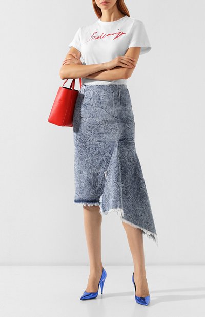 Джинсовая юбка BALENCIAGA синего цвета по цене 96500 руб., арт. 571460/TEW36, фото 2 Джинсовая юбка BALENCIAGA, арт. 571460/TEW36, фото 2