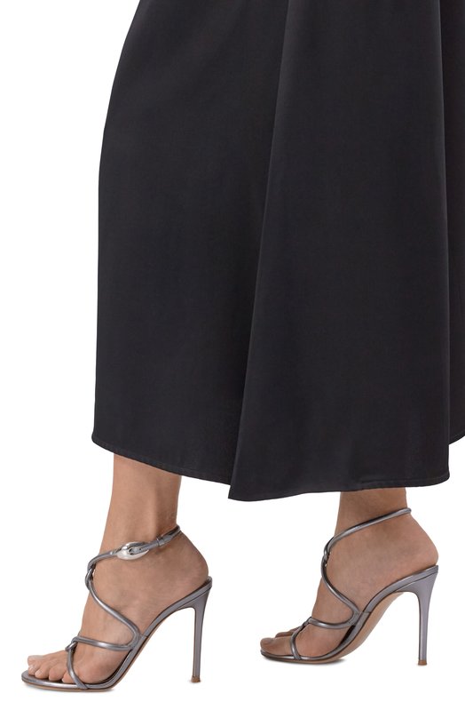 Кожаные босоножки Jungle Mamba Gianvito Rossi G32533.15RIC.NIGACCT Серебряный  G32533.15RIC.NIGACCT Фото 2