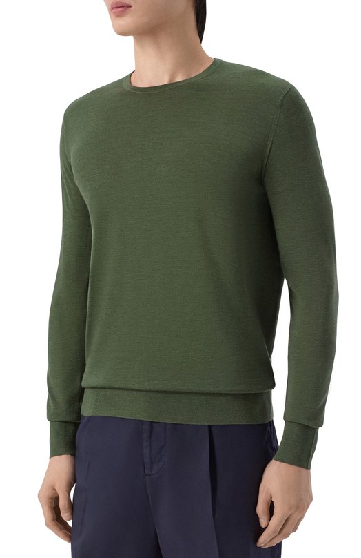 Шерстяной джемпер Loro Piana FAI1916 Зелёный  FAI1916 Фото 3