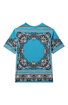 Детская хлопковая футболка DOLCE & GABBANA голубого цвета, арт. L4JTHU/II7GC/2-6 | Фото 2 (Рукава: Короткие; Драгоценные камни: Проставлено; Материал сплава: Проставлено; Мальчики Кросс-КТ: Футболка-одежда; Материал внешний: Хлопок; Ростовка одежда: 5 лет | 110 см, 4 года | 104 см, 6 лет | 116 см, 3 года | 98 см, 2 года | 92 см)