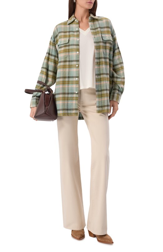 Хлопковая футболка R13 R13WK143-001AZ Кремовый  R13WK143-001AZ Фото 2