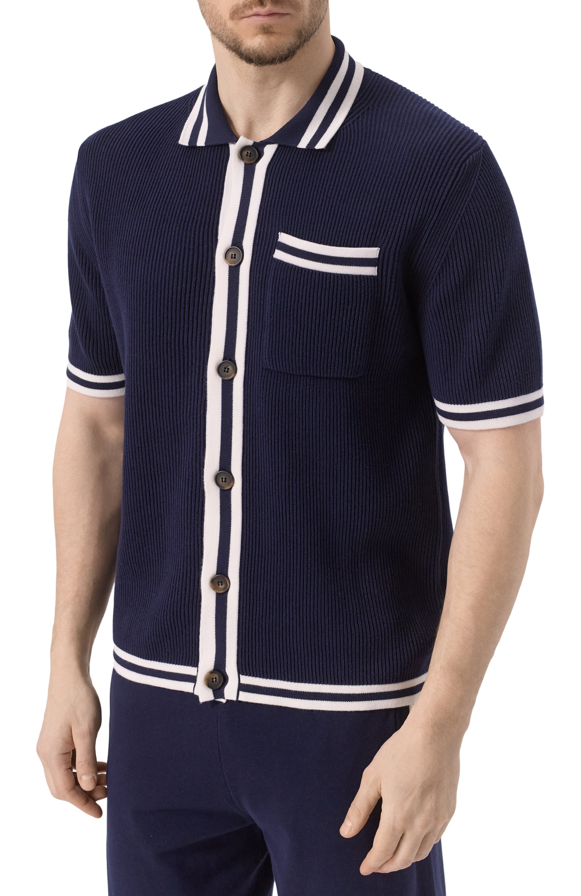 Хлопковая рубашка KITON, арт. UMM064403, фото 3