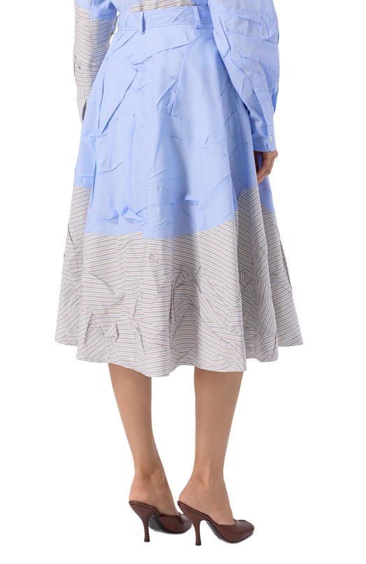 Хлопковая юбка Moschino A0130/0431 Голубой  A0130/0431 Фото 4