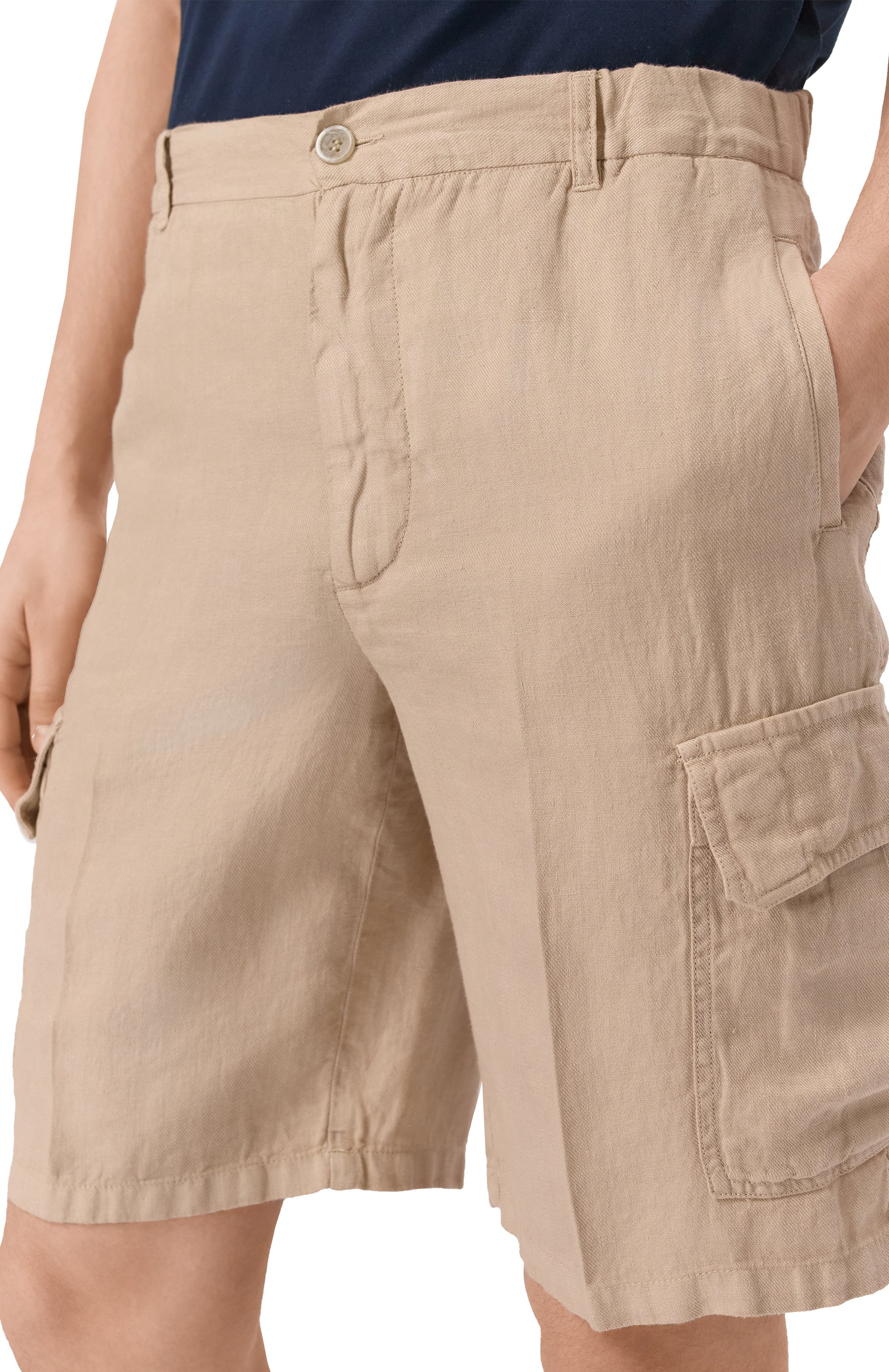 Льняные шорты 120% LINO, арт. 32ALIM29D4/D943/000, фото 5