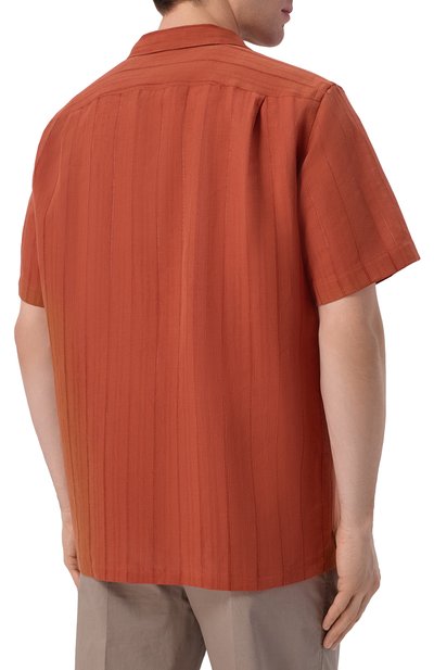 Рубашка изо льна и хлопка BOSS CAMEL, арт. 50560318, фото 4