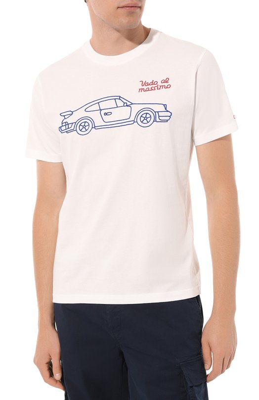Хлопковая футболка MC2 Saint Barth STBM/TSHIRT MAN/00091D Белый  STBM/TSHIRT MAN/00091D Фото 3