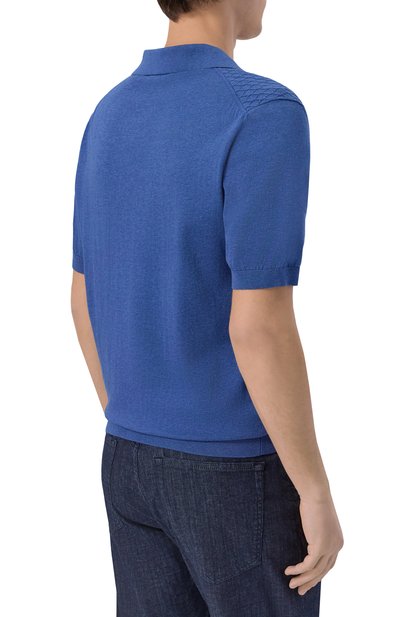 Поло из хлопка и шелка ANDREA CAMPAGNA, арт. SU26ST210-03/FST26, фото 4