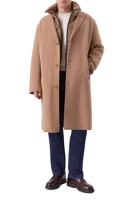 Шерстяное пальто с пуховой подстежкой Rudsak 6124503/DRAL Бежевый  6124503/DRAL Фото 2