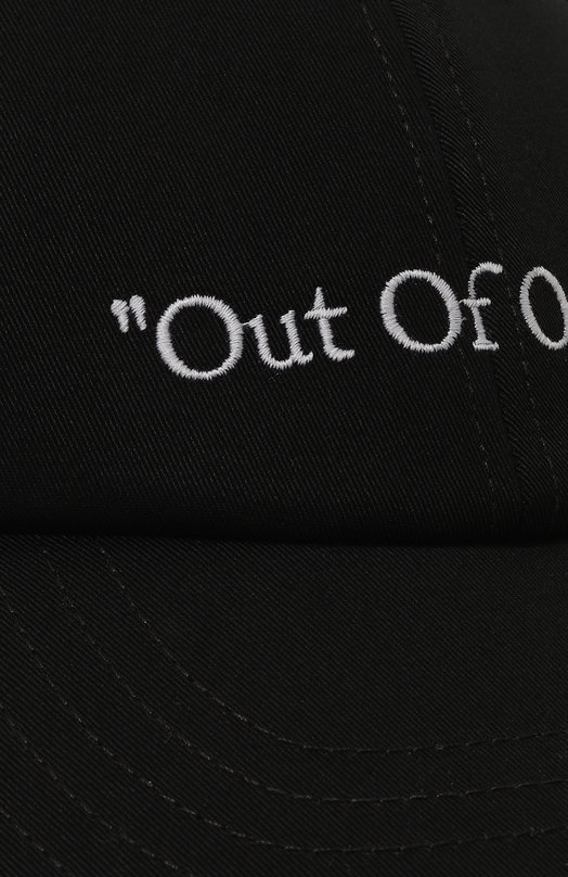 Хлопковая бейсболка Off-White 0MLB069F24FAB009 Чёрный  0MLB069F24FAB009 Фото 4