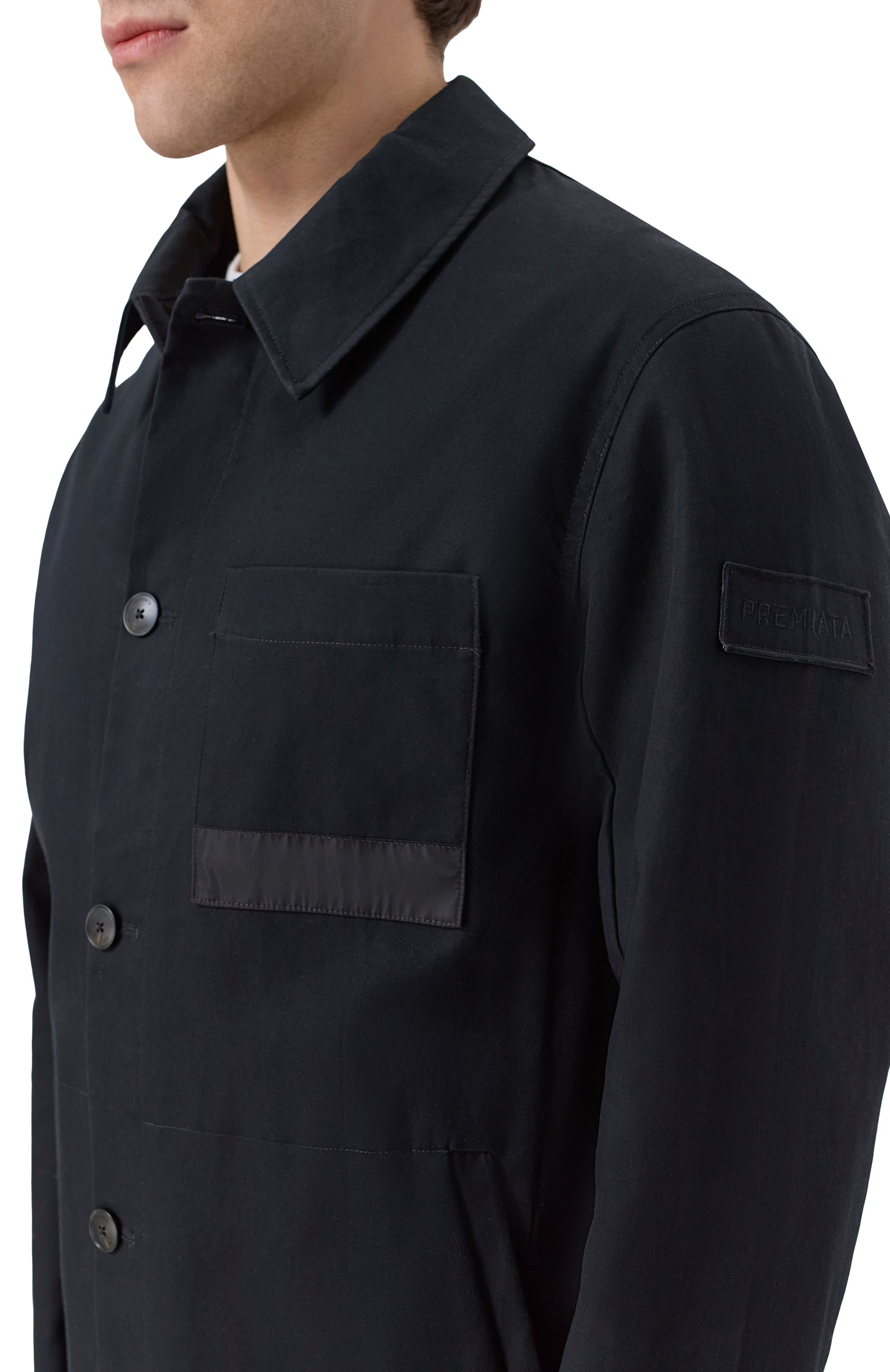 Хлопковая куртка-рубашка PREMIATA черного цвета по цене 62650 руб., арт. PA1061, фото 5 Хлопковая куртка-рубашка PREMIATA, арт. PA1061, фото 5