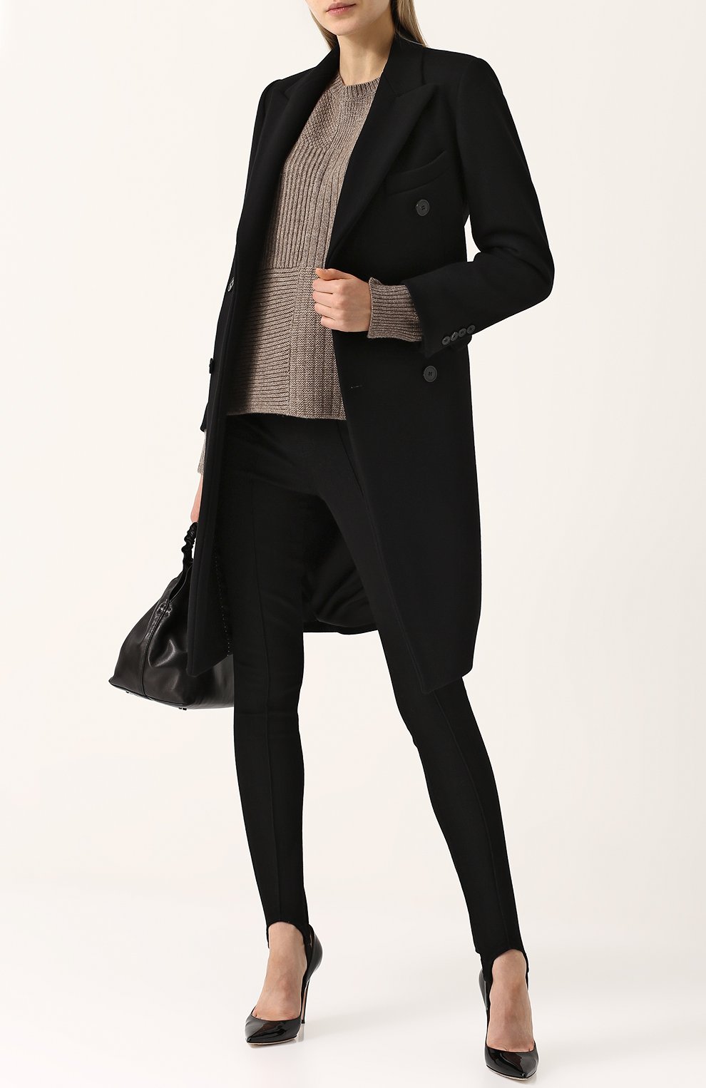 Шерстяной свитер свободного кроя с круглым вырезом HELMUT LANG, арт. H07HW702, фото 2