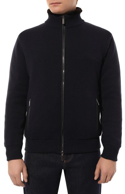 Кашемировый кардиган с подкладкой из бобра ANDREA CAMPAGNA, арт. WU22-9540C, фото 3